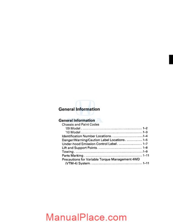 honda pilot service manual page 3