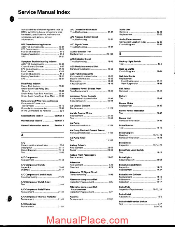 honda s2000 00 03 service manual page 3