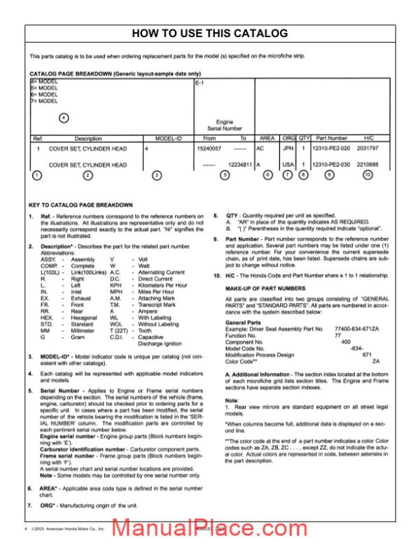 honda trx 350 parts catalog 2003 page 4