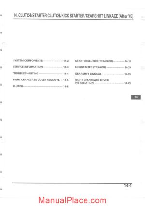 honda trx450r trx450er 04 12 repair manual page 1