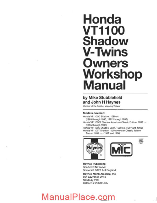 honda vt 1100 shadow 85 98 haynes service manual eng by mosue page 2