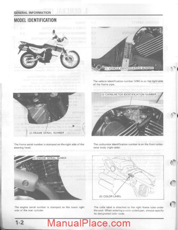 honda xl600 transalp 86 01 service manual eng page 3