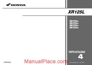 honda xr125l part catalog 2011 page 1