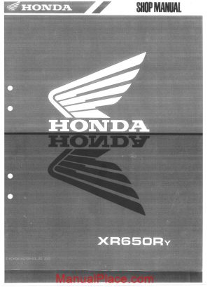 honda xr650r service manual page 1