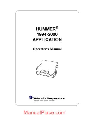 hummer operators manual page 1