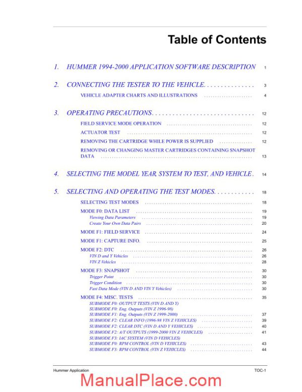 hummer operators manual page 4