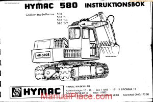 hymac 580 b bs bt instructions page 1