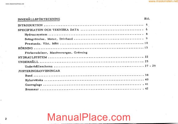 hymac 580 b bs bt instructions page 2