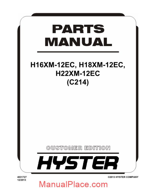 hyster 45 ton 2013 parts manual page 1