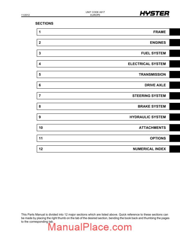 hyster h36 00xm h40 44 48 00xm 12 parts manual page 3