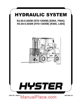 hyster hydraulic system s3 50 5 50xm h3 50 5 50xm page 1