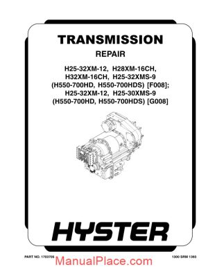 hyster transmission repair manual page 1