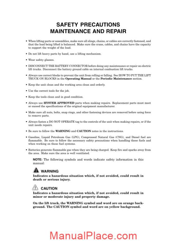 hyster transmission repair manual page 2