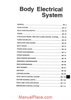 hyundai coupe tiburon 2002 2009 body electrical system page 1