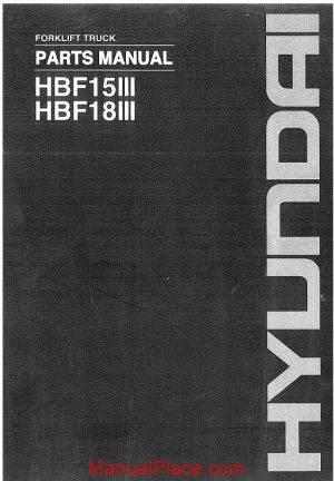 hyundai forklift hbf15iii hbf18iii parts manual page 1