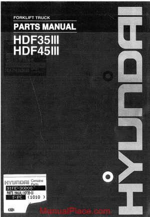 hyundai forklift hbf35iii hbf45iii parts manual page 1