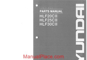 hyundai forklift hlf20 25 30c ii parts manual page 1