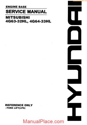 hyundai forklift mitsubishi 4g63 4g64 service sec wat page 1