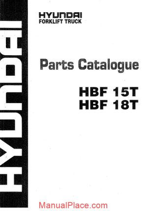 hyundai forklift truck hbf15t 18t parts catalogue page 1