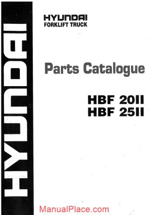 hyundai forklift truck hbf20 25ii parts catalogue page 1