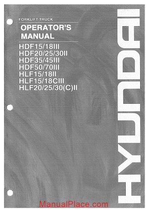 hyundai forklift truck hdf15 18 iii operator manual page 1