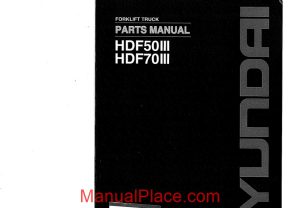 hyundai forklift truck hdf50 70iii parts manual page 1