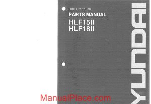 hyundai forklift truck hlf15 18ii parts manual page 1