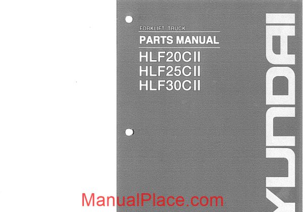 hyundai forklift truck hlf20c 25c 30c ii parts manual page 1