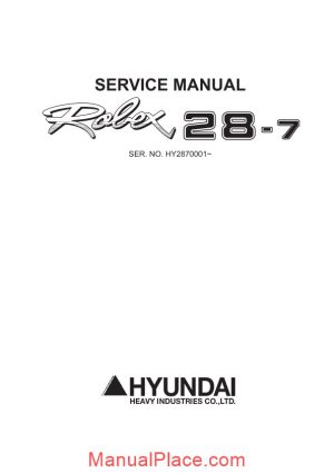 hyundai mini excavators r28 7sm service manual page 1