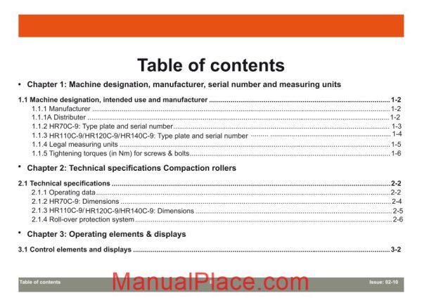 hyundai road roller hr70 110 120 140c 9 repair manual page 3