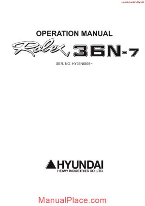 hyundai robex 36n 7 operators manual page 1