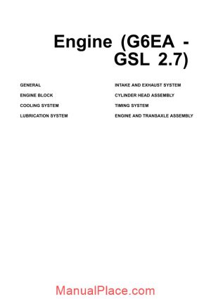 hyundai santafe gsl 2 7 engine service manual page 1