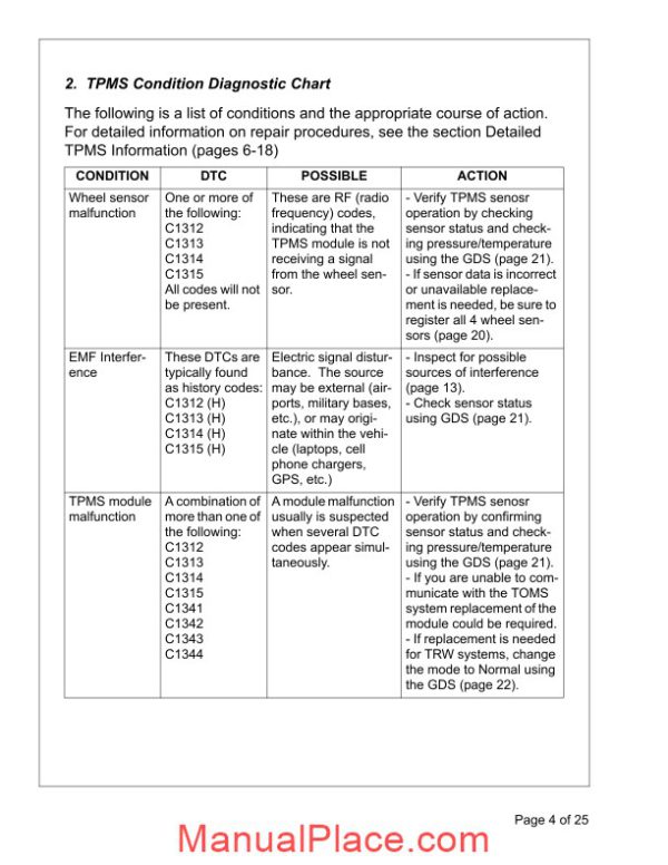 hyundai service bulletin tpms tire pressure monitoring system general information page 4