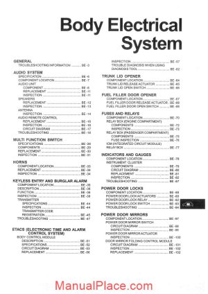 hyundai sonata nf 2005 2013 body electrical system page 1