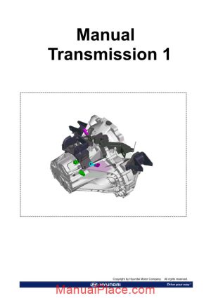 hyundai technical training step 1 manual transmission 1 2009 page 1