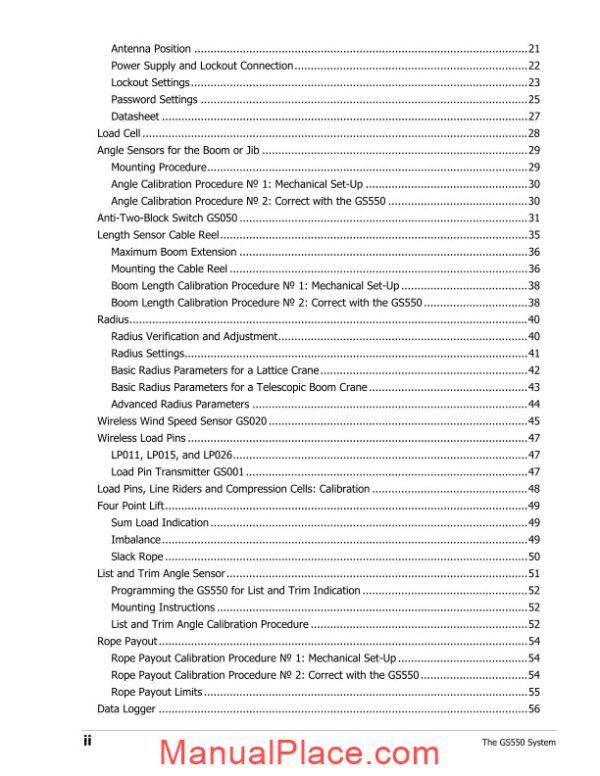 international gs550 user manual load systems page 4