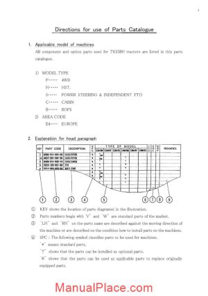 iseki tk538h parts manual page 1