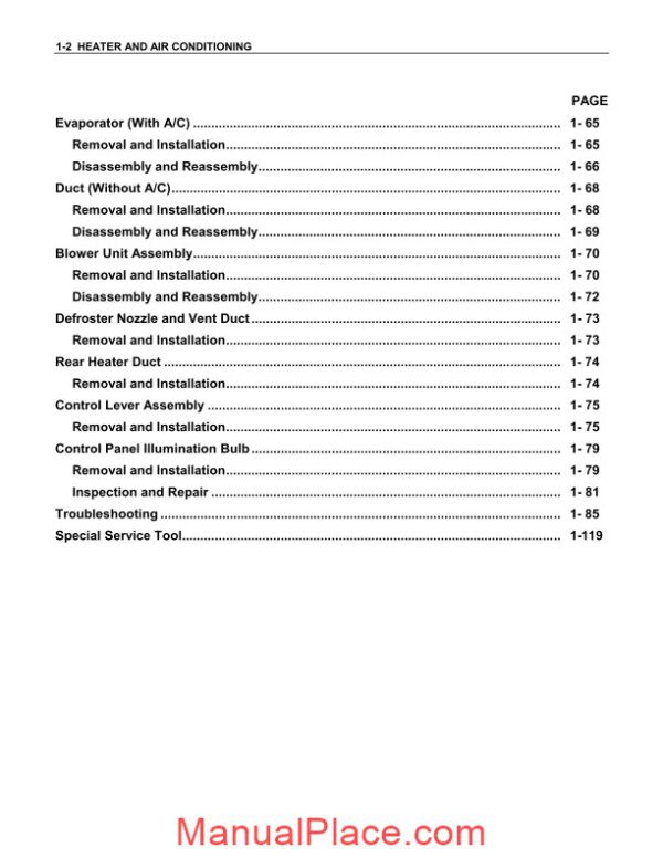 isuzu 2007 my tf series heating and air conditioning workshop manual page 4