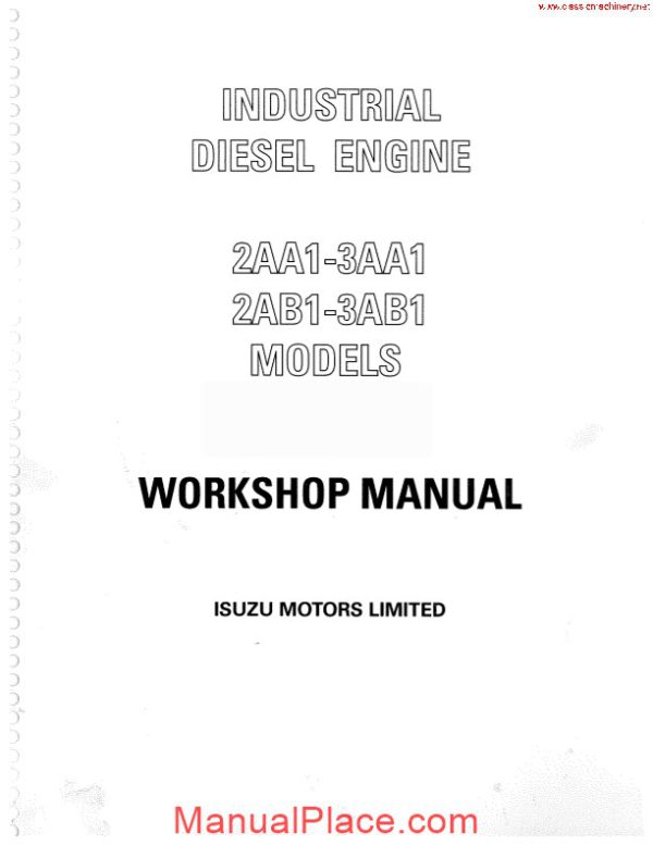 isuzu 2aa1 3aa12ab1 3ab1 workshop manual page 1