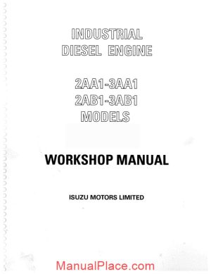 isuzu 2aa1 to 3ab1 workshop manual page 1
