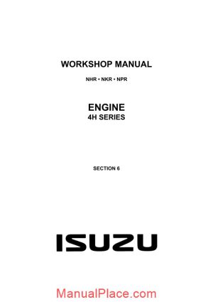 isuzu 4h series diesel engine service manual page 1