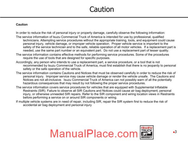 isuzu 4hk1 6hk1 engine diagnostic and drivability training page 3