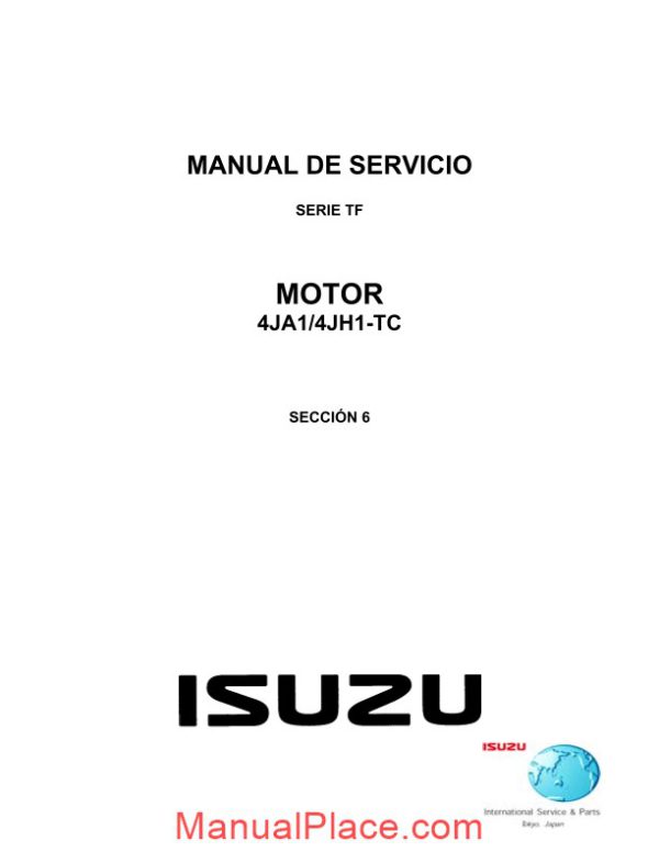 isuzu 4ja1 4jh1 tc engine service manual page 1