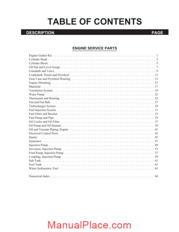 isuzu 4jg1 ctl70 compact track loader tpa engine parts manual 917063b page 3