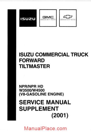 isuzu commerical truck npr 2001 workshop manual 15i16873 page 1