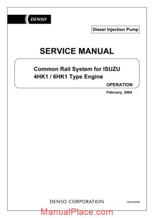 isuzu common rail 4hk 6hk service manual page 1