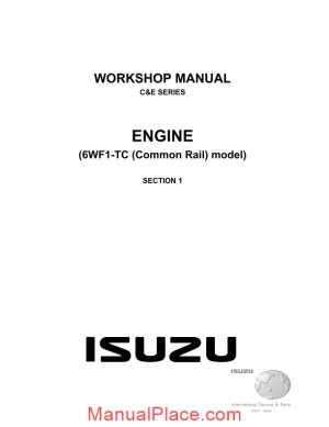 isuzu engine 6wf1 tc commanrail workshop manual page 1