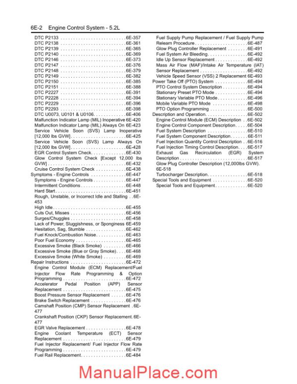 isuzu engine control system 5 2l 6e 1 page 2