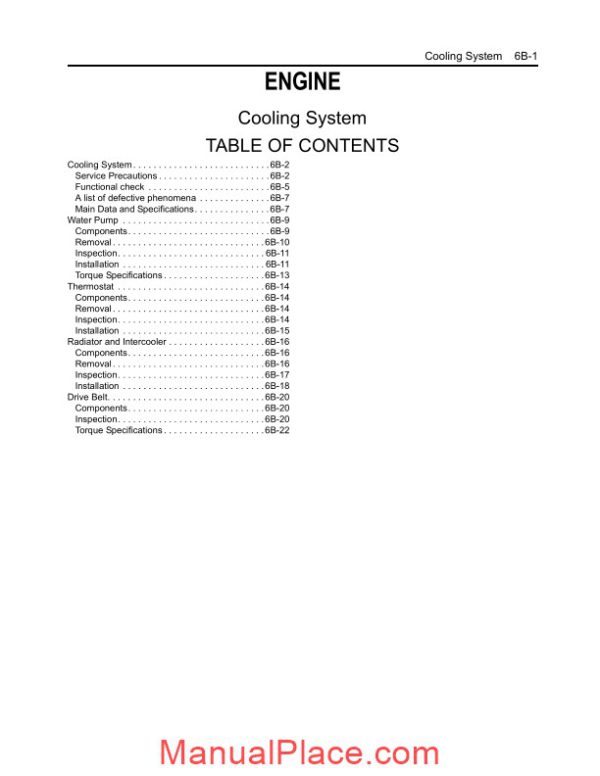 isuzu engine cooling system page 1