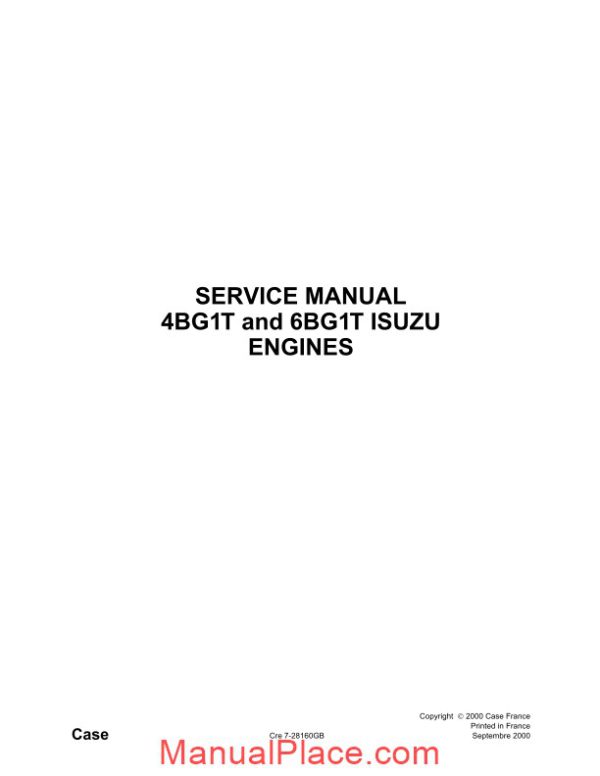 isuzu engines 4bg1t 6bg1t service manual page 1